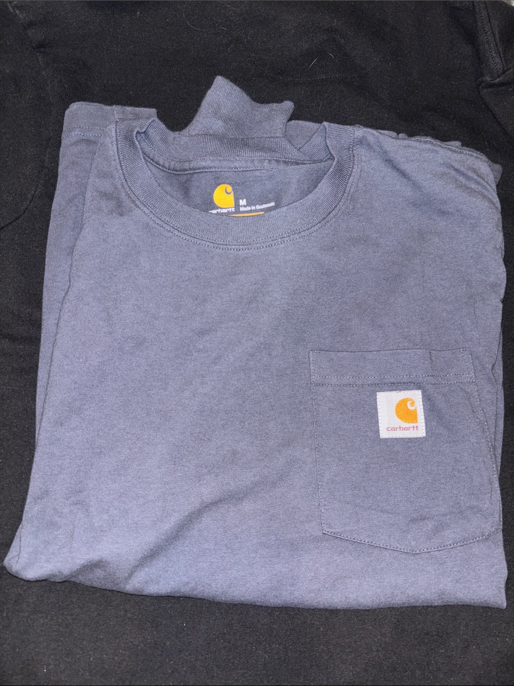 Carhartt Men's Slate Blue Pocket Long-Sleeve Tee